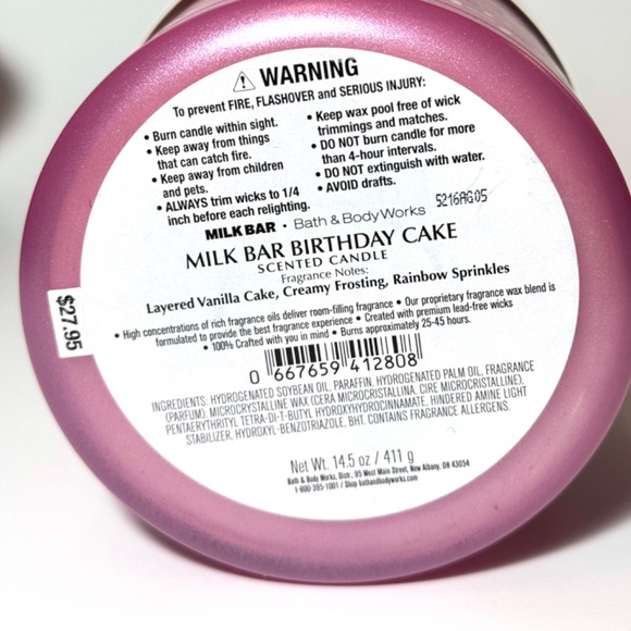 MILK BAR BIRTHDAY CAKE 3-Wick Candle - Picture 3 of 3